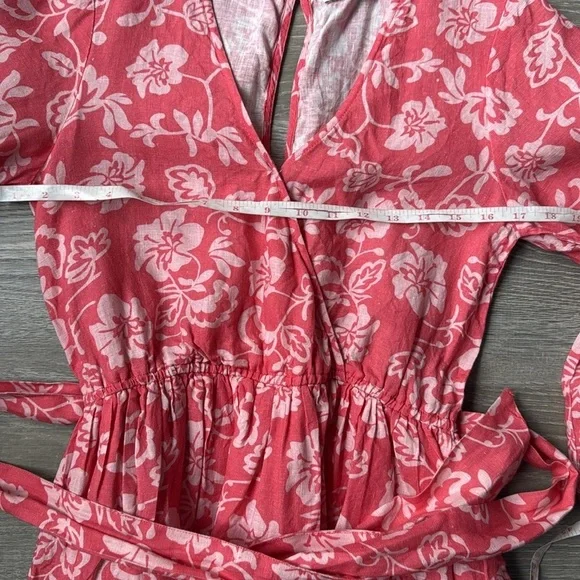 RAMY BROOK Jolie linen Floral Mini Tiered Dress Small - Picture 14 of 16